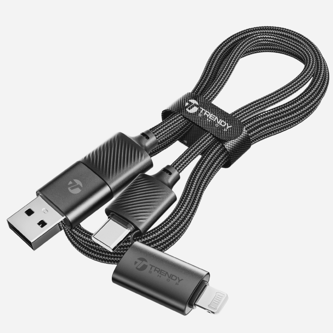 Cabo Universal Trendy® Carregamento Turbo e Ultra Resistente