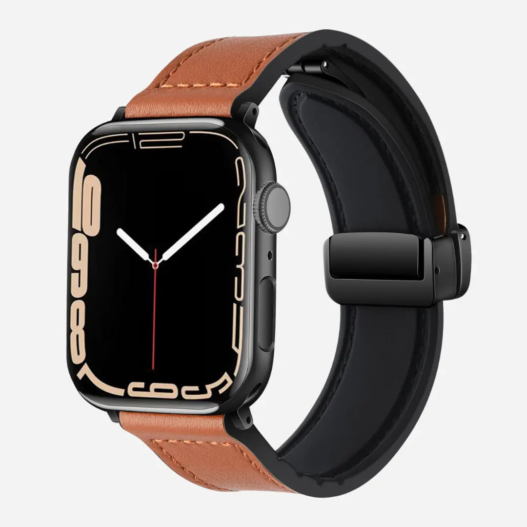 Pulseira de Silicone Revestida com Couro Trendy® para Apple Watch