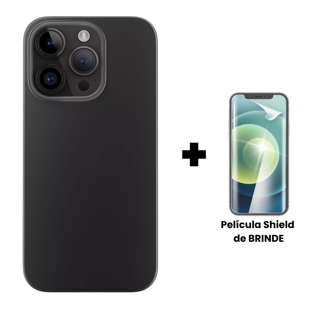 Capa Ultra Fina Trendy® para Iphone + PelÍcula Shield de BRINDE