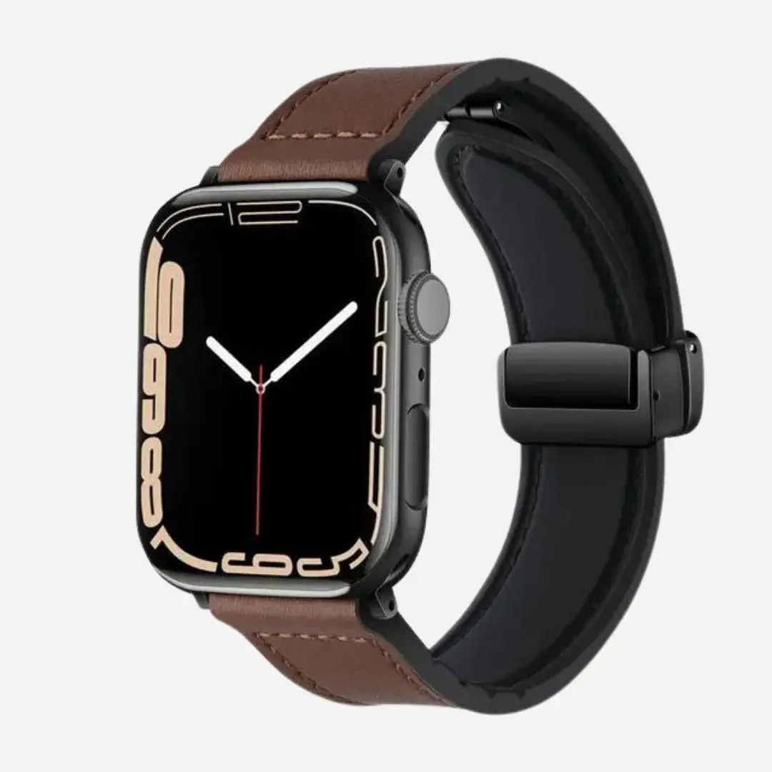 Pulseira de Silicone Revestida com Couro Trendy® para Apple Watch